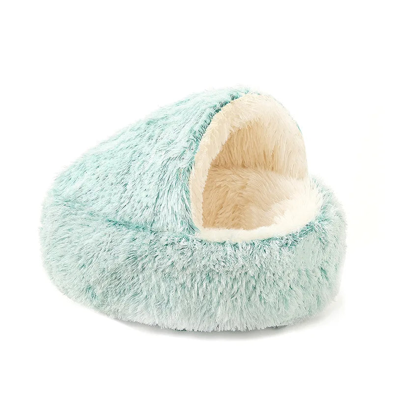Round Plush Cat Bed